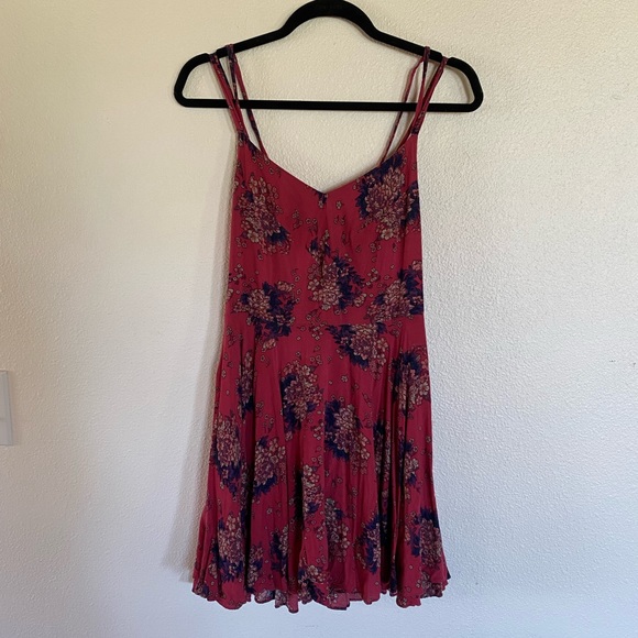 Urban Outfitters Kimchi Blue Floral Mini Dress with Cross Back Straps - Picture 2 of 4